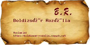 Boldizsár Rozália névjegykártya