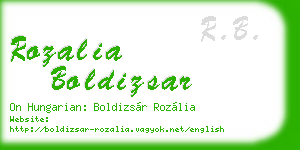 rozalia boldizsar business card